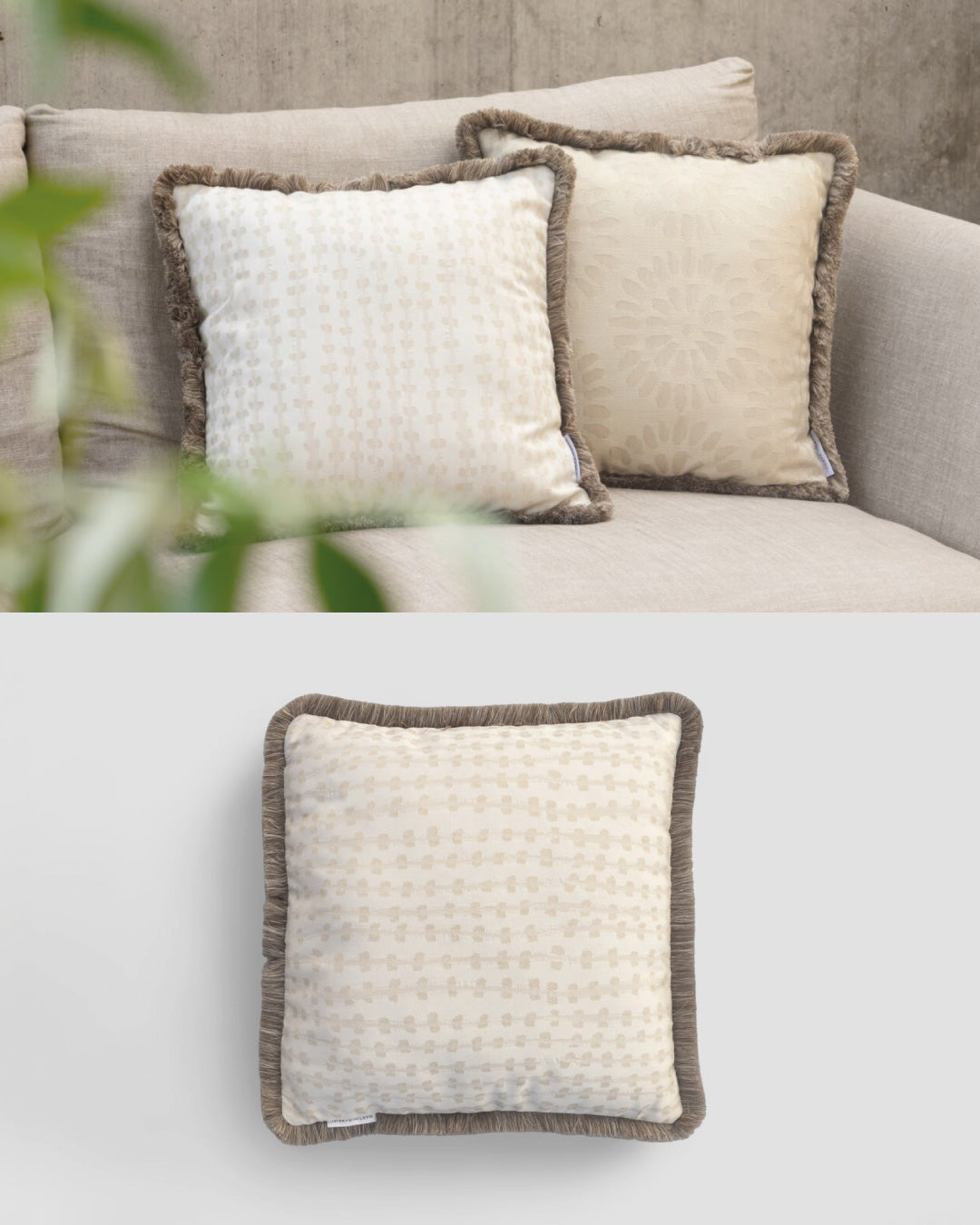 Coussin d'extérieur « Chiasso » – carré, confortable et résistant aux intempéries – 50 x 50 cm