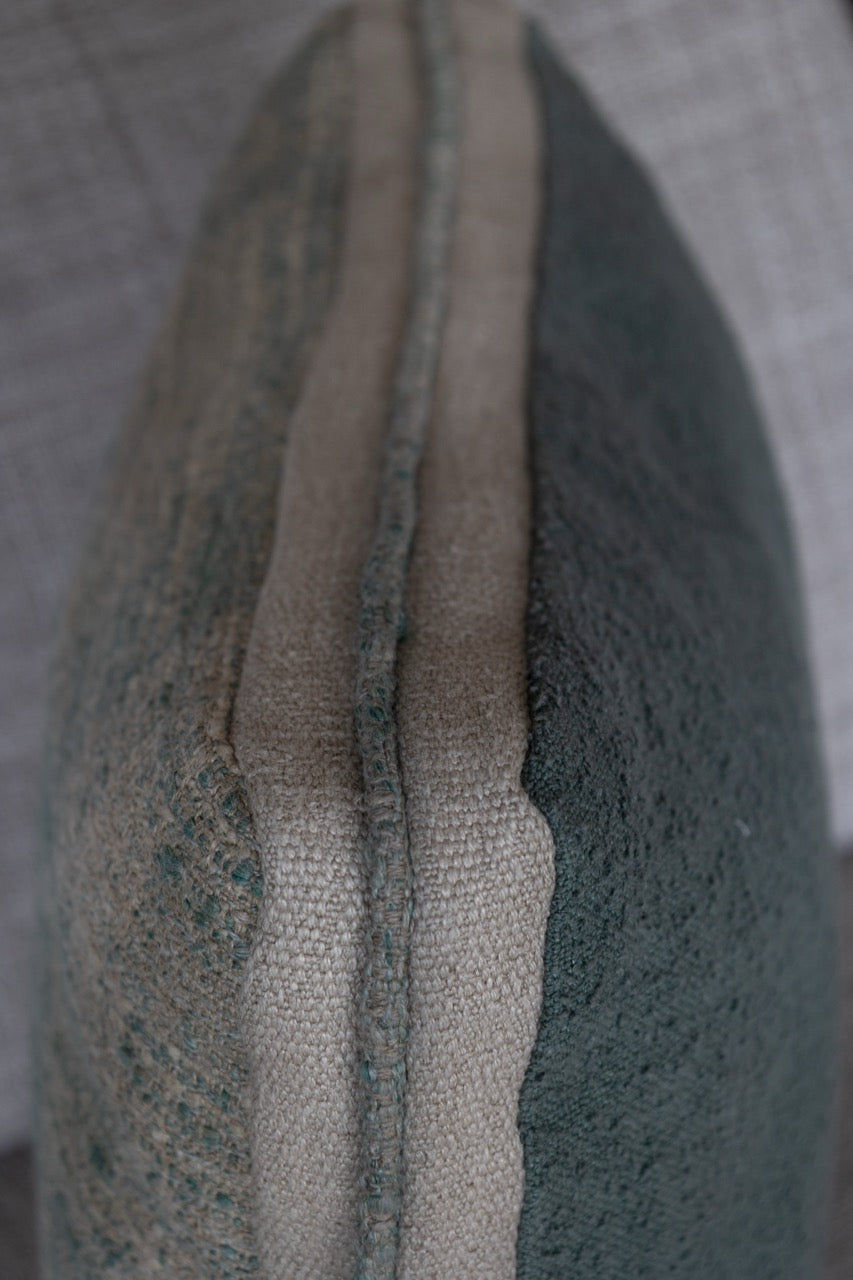 Frintansicht vorder rückseite leinen kissen martin gabriel 