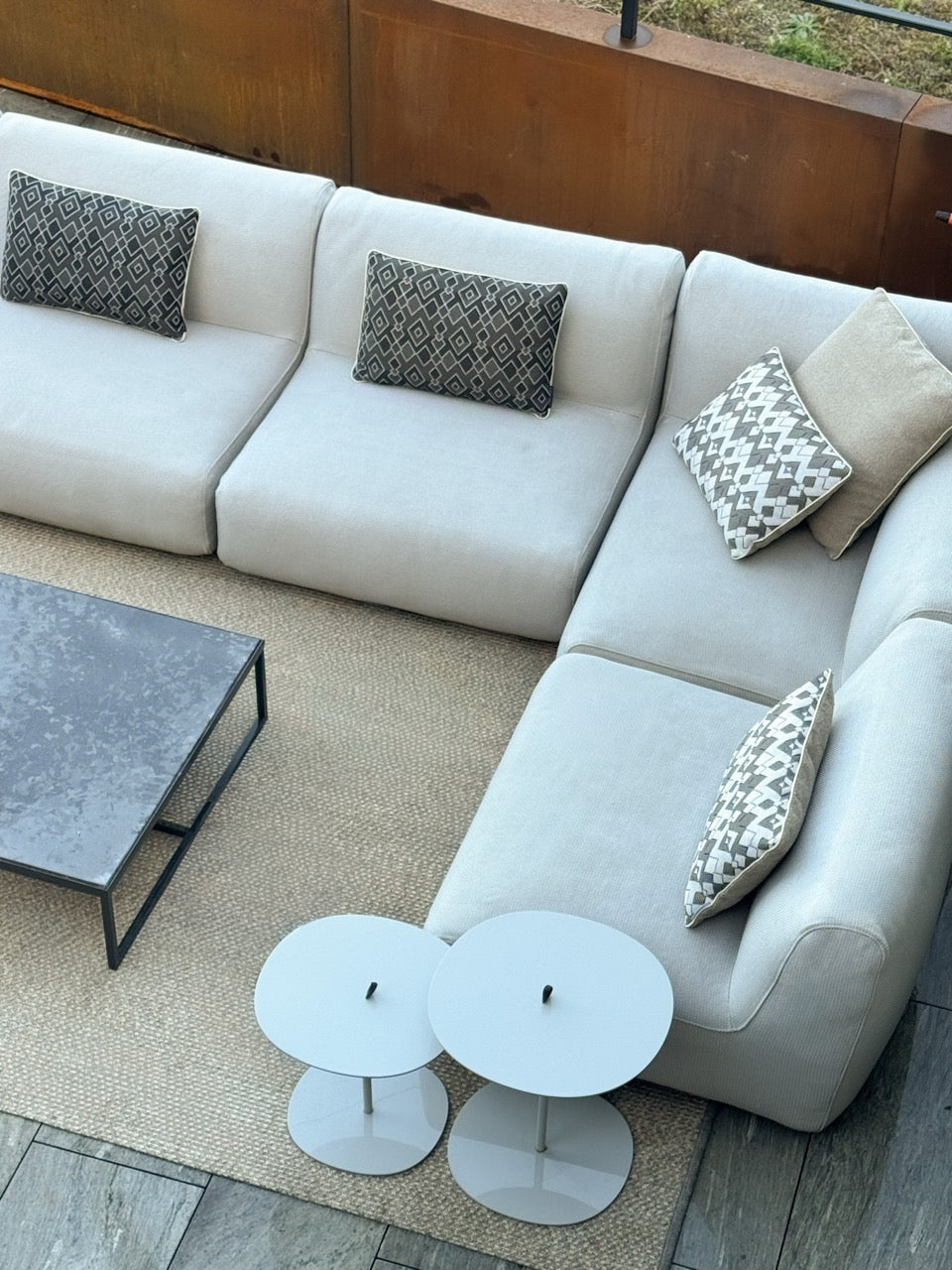 Erneuerung von Outdoor-Textilien für Essbereich im Außenraum