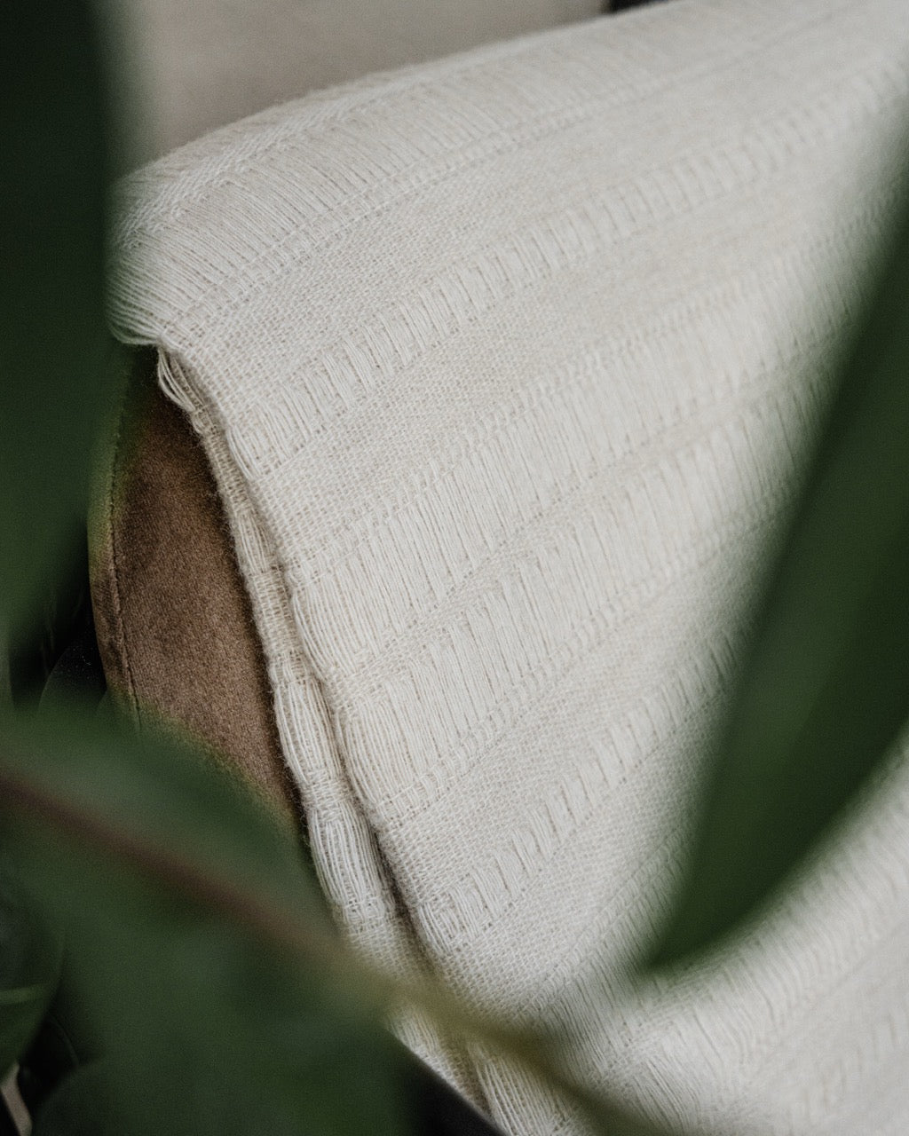 Martin Gabriel plaid modell ainu, detailfoto von struktur der wolle 