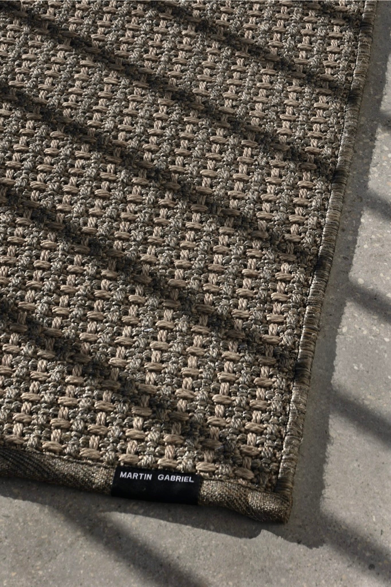 Outdoor Teppcih Martin Gabriel struktur geflochten in braun beige 