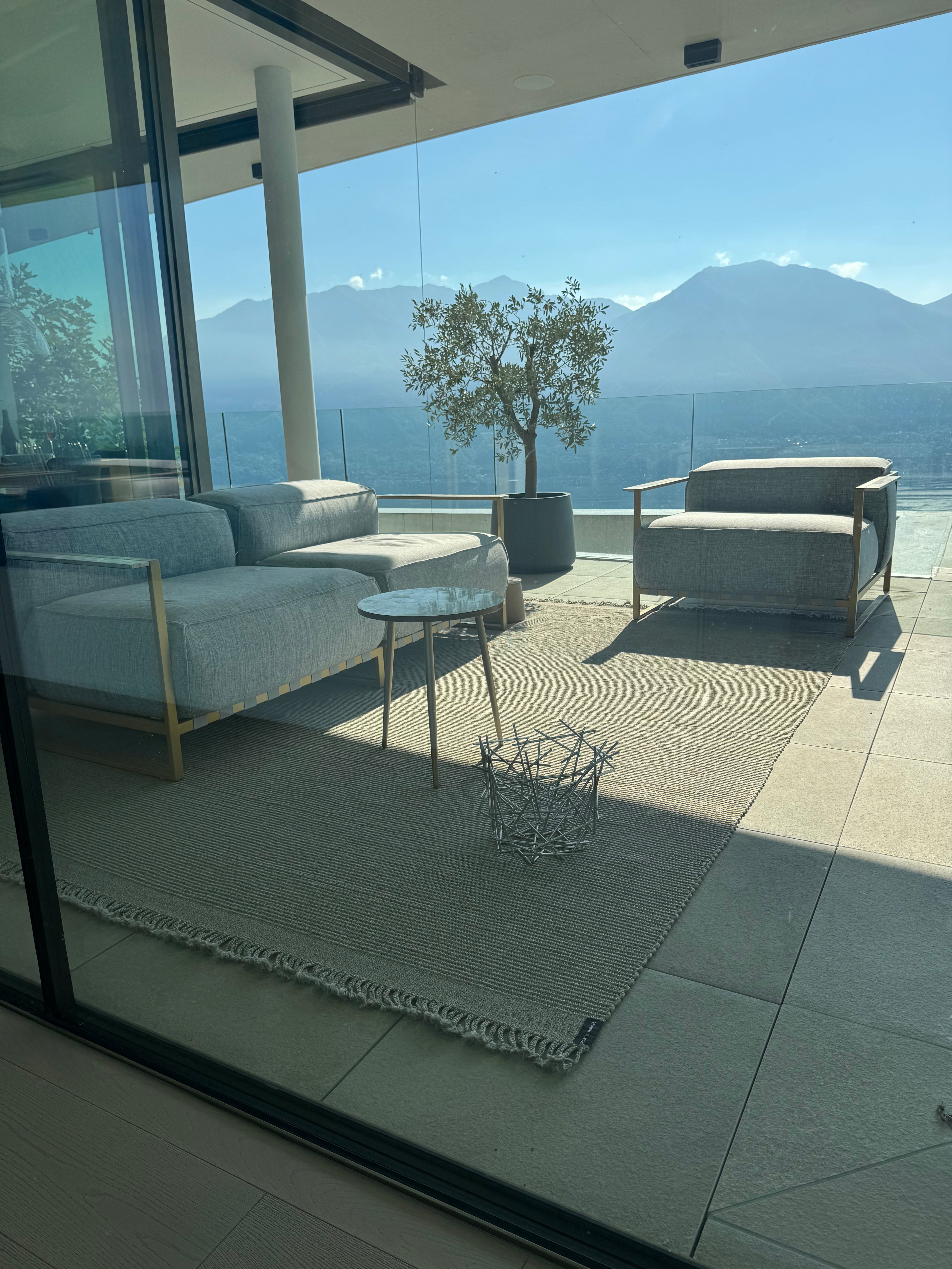 Outdoor-Teppich "Minusio" - handgewebt in Indien, Allmond Grey