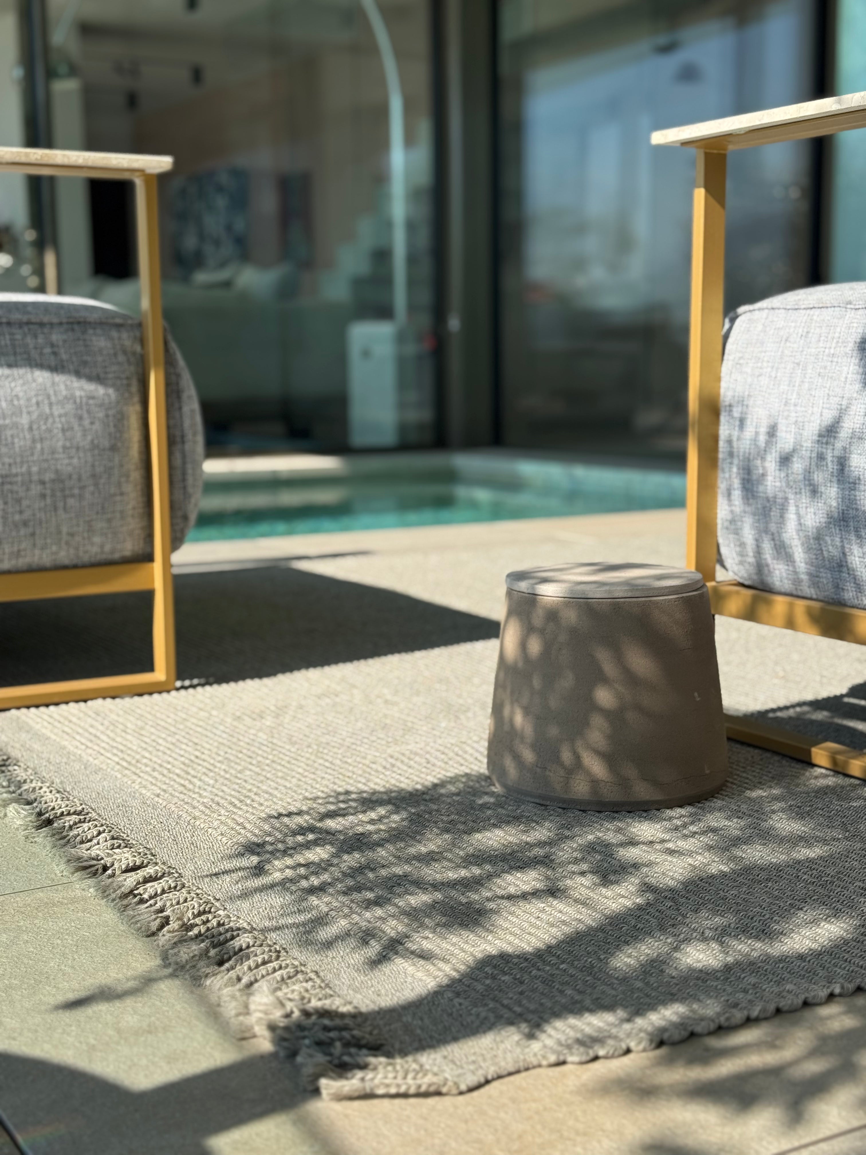 Outdoor-Teppich "Minusio" - handgewebt in Indien, Allmond Grey
