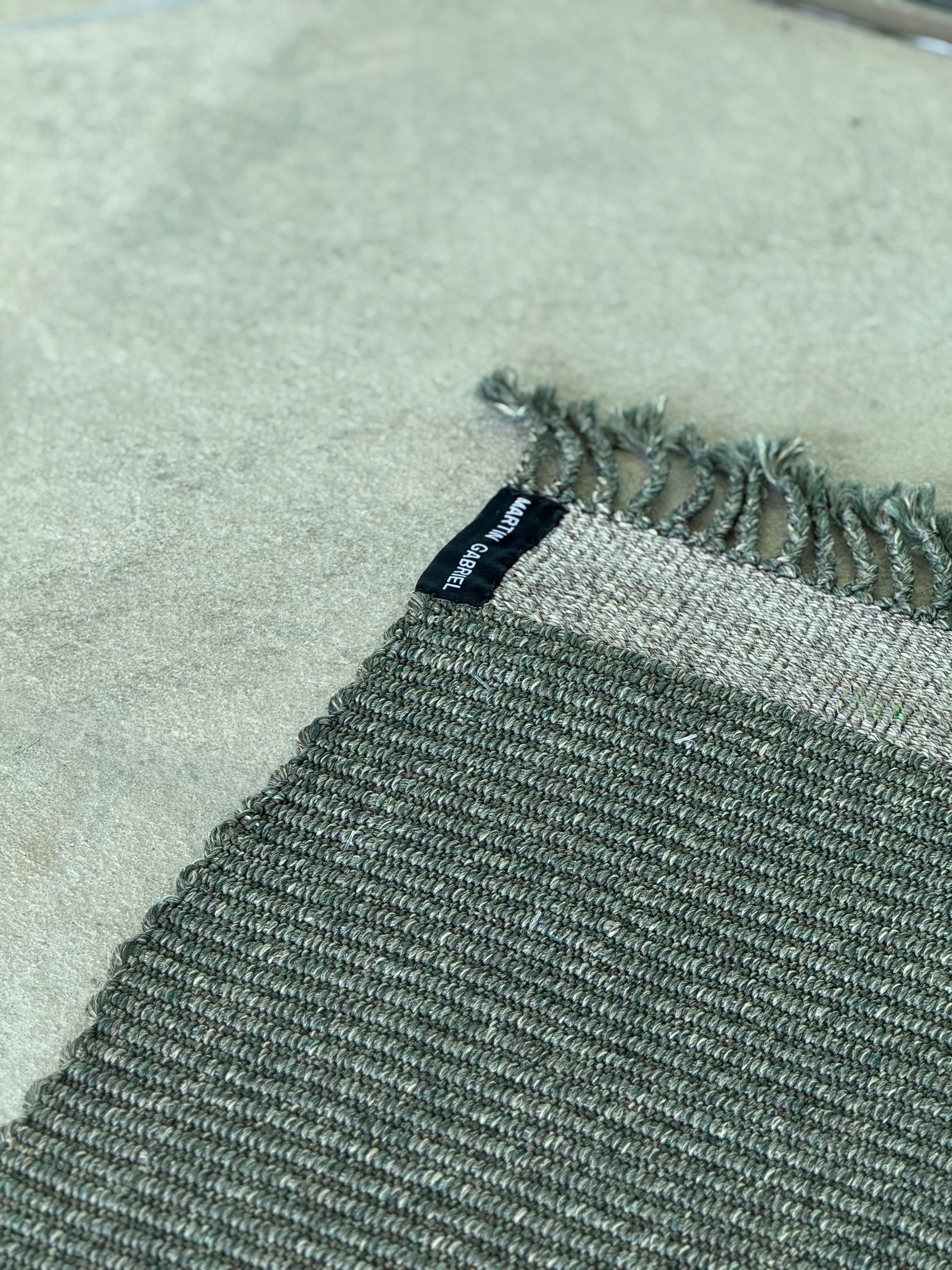 Outdoor-Teppich "Brione" - handgewebt in Indien, Aloe Green Grey