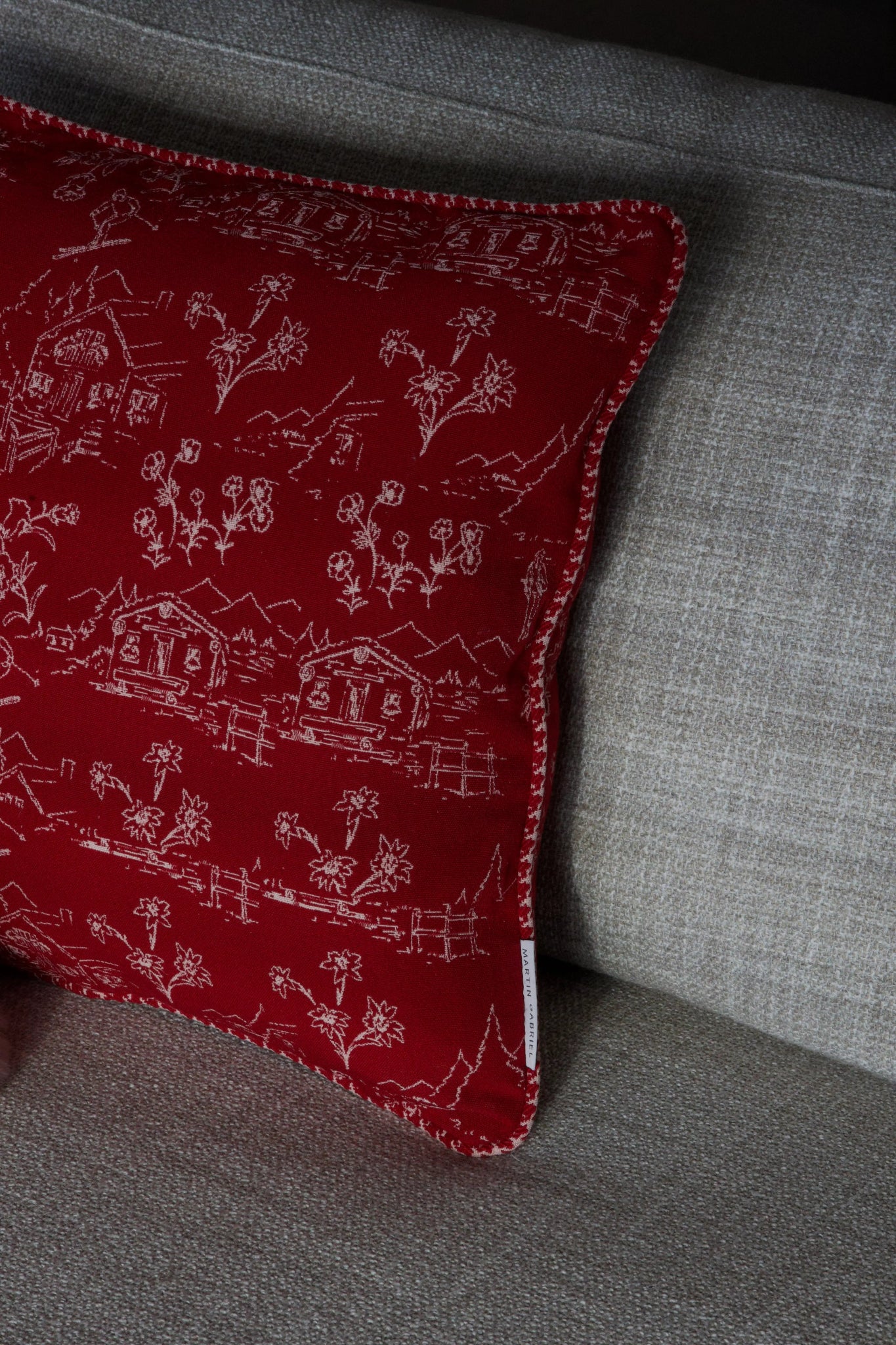 Chalet Kissen Montagna Rouge – 50×50 cm - Martin Gabriel Home - Kissen - Martin Gabriel Home