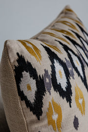 Dekokissen "Ikato" - Beige,Gelb & Schwarz, 60x60 ccm - Martin Gabriel - Kissen - Martin Gabriel